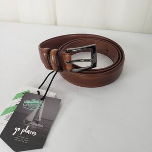 Mio Marino Collection Kestava leather collection Classy Prong Buckle Belt brown